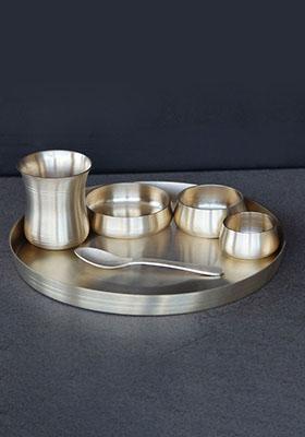 Gold Brass Embroidered Utensils