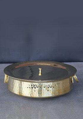 Gold Brass Laggan With Lid