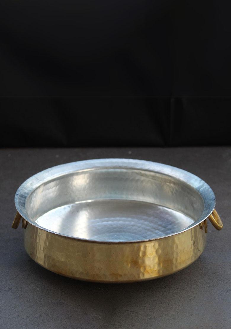 Gold Brass Laggan With Lid