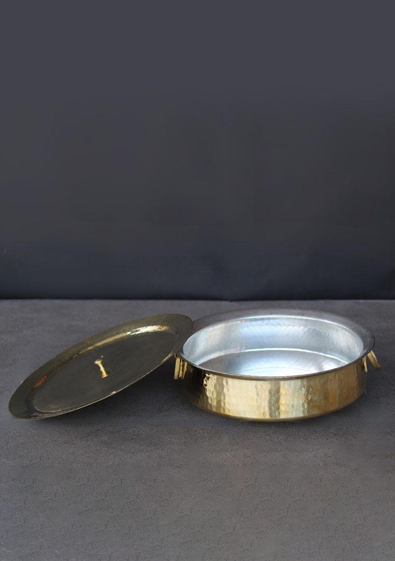 Gold Brass Laggan With Lid