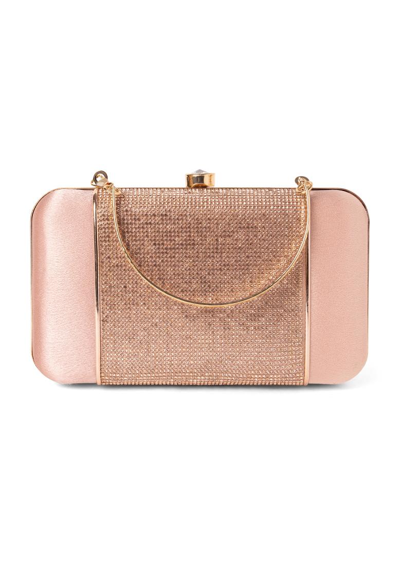 Rose gold glitter satin envelope clutch bag - Shoelace - Women's Shoes,  Bags and Fashion