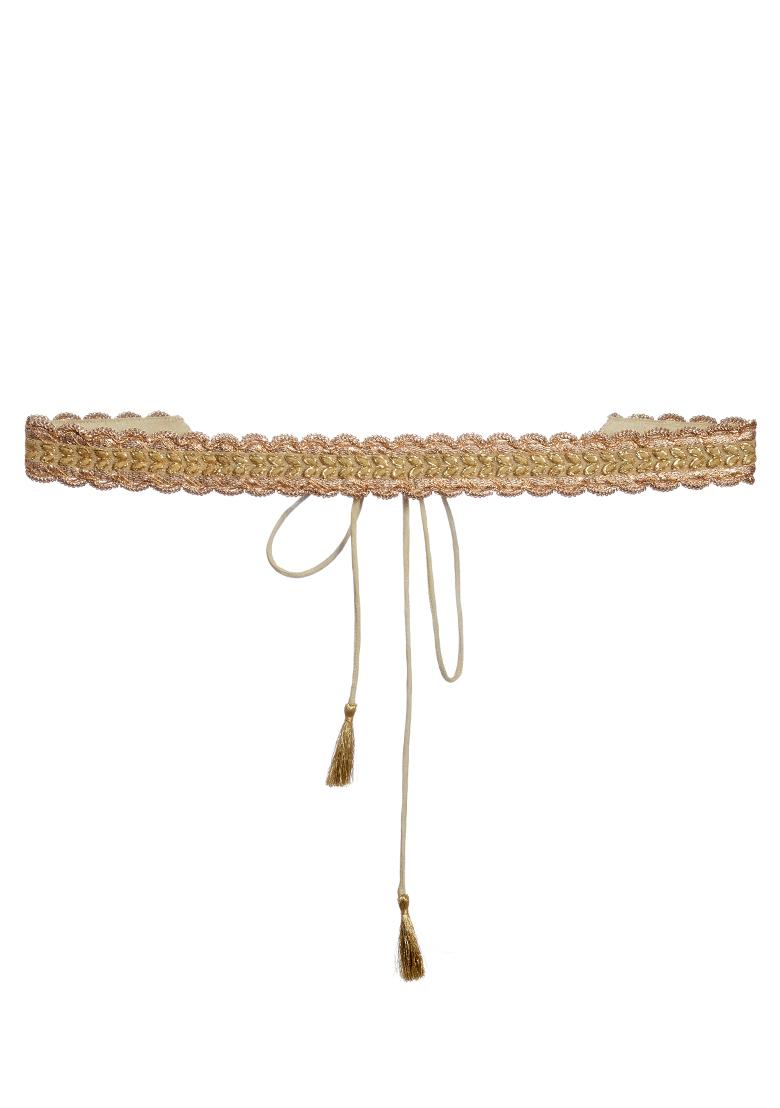 Gold Leaf Scalloped Belt - Indya