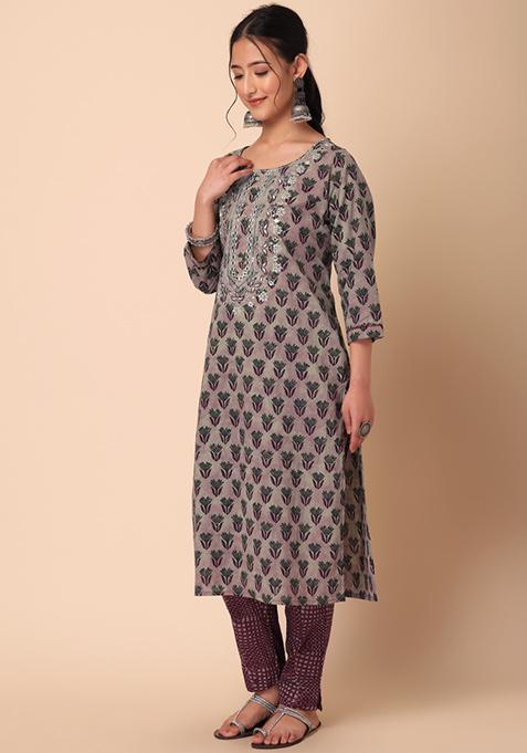 Pink Zoeya Boota Aline Kurta main image 1