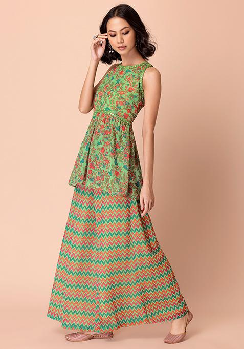 Green - Kalamkari Printed Cotton Kurta