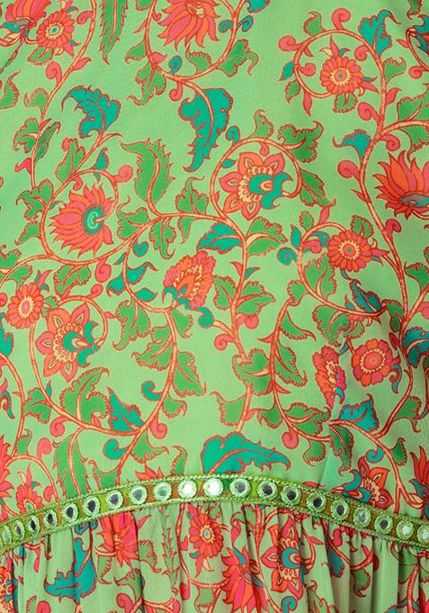 Green Kurta Imported Aligadhi