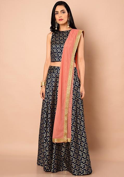 net gown with dupatta