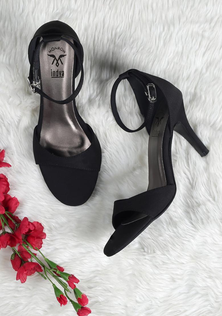 Buy online Black Satin Pencil Heels Sandals from heels for Women by Belson  Footwear for ₹3800 at 0% off | 2024 Limeroad.com