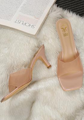 Light Pink Slip On Kitten Heels