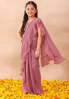 Kids Sarees | Buy Latest Kids Wear Saree Collection | Indya