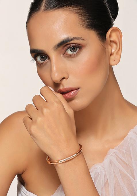 Zirconia Rose Gold Bracelet