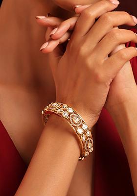 Gold Tone Polki Bangle