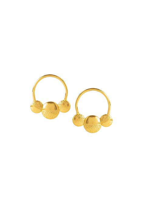 Jube02162 GUESS rhodium plated circular stud earrings with 4G logo