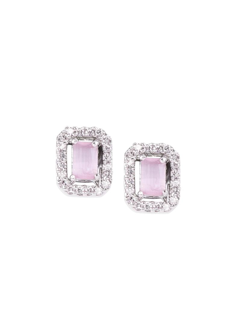 116 ctw Pink Sapphire and Diamond Earrings in 14k white gold SSE5058