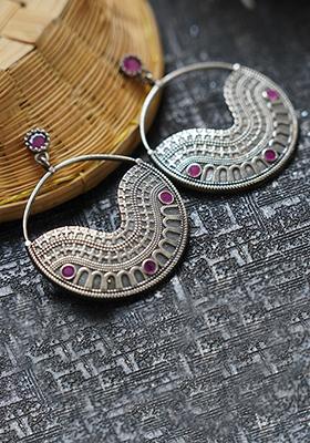 Silver Tone Brass Dangler Earrings