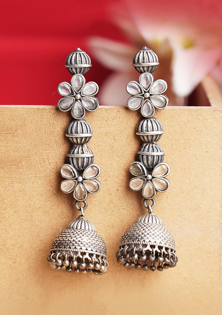 Beautiful Silver Earrings Under 50 for Women Girls Steel Drops  Danglers  Price in India  Buy Beautiful Silver Earrings Under 50 for Women Girls  Steel Drops  Danglers online at Shopsyin