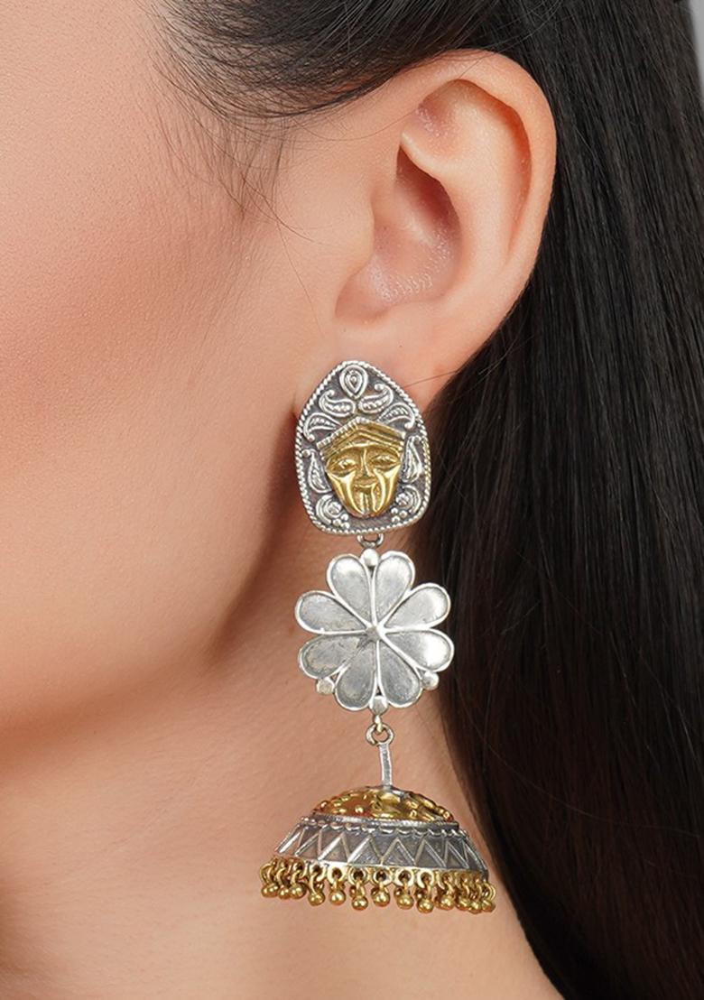 Buy online Gold Metal Jhumka Earrings from fashion jewellery for Women by  Spargz for ₹389 at 79% off | 2024 Limeroad.com
