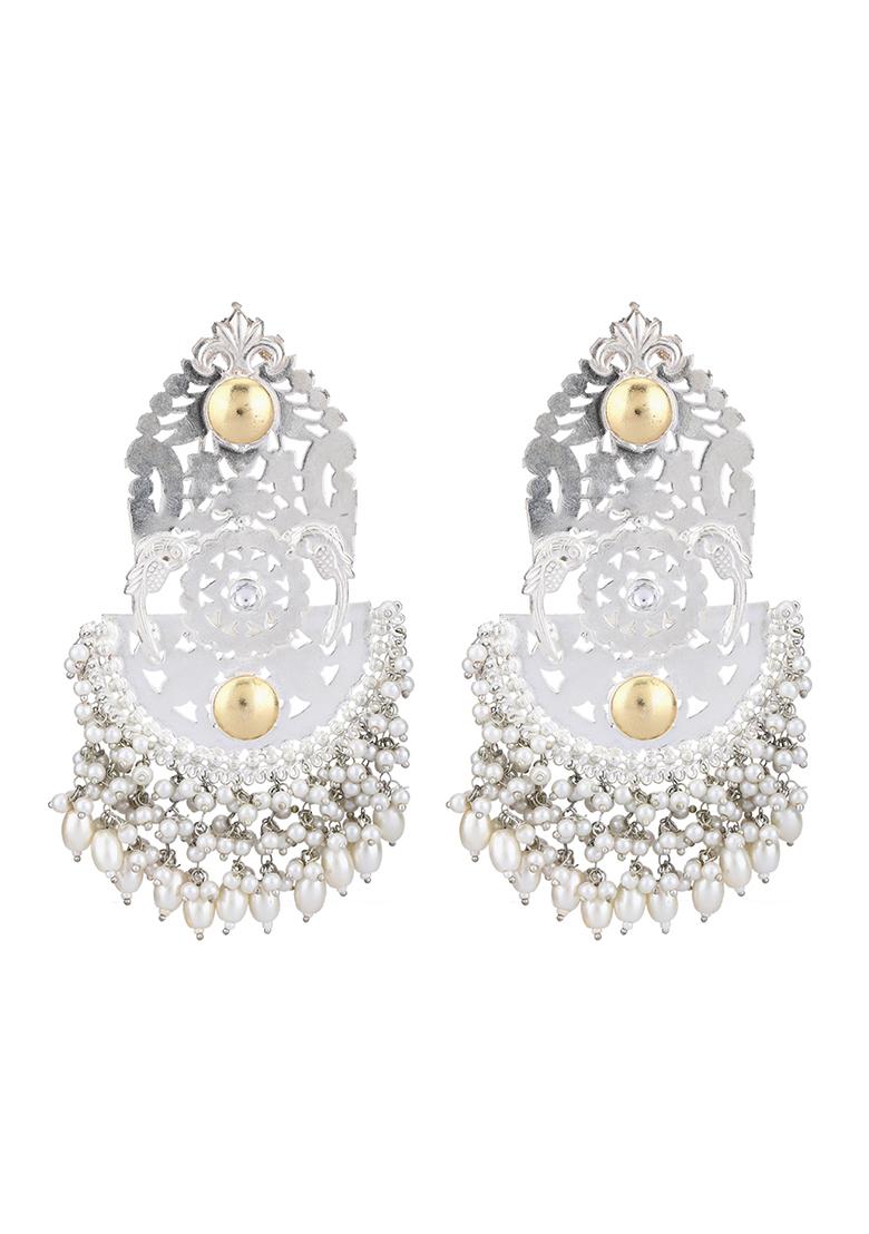 Silver Finish Ghungroo Style Jhumka Earrings