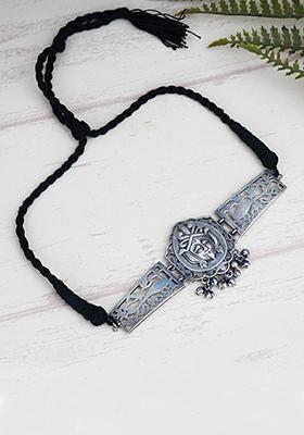 Silver Tone Ghungroo Brass Choker Necklace