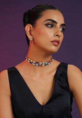 OOMPH Jewellery Gold & White Crystal Party Choker Fashion Necklace For  Women & Girls: Buy OOMPH Jewellery Gold & White Crystal Party Choker  Fashion Necklace For Women & Girls Online at Best