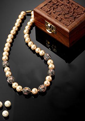 Pink And Ivory Pearl Necklace