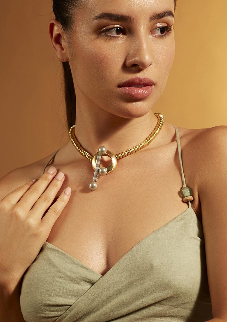 Toggle Clasp Small Pearl Necklace | Crea Jewels