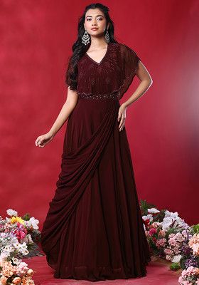 Buy Red Gown for Women Online in India Indya