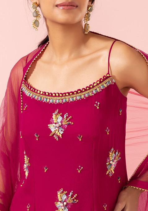Radha Rani Kurta Sharara Set-Mehandi Green main image 0