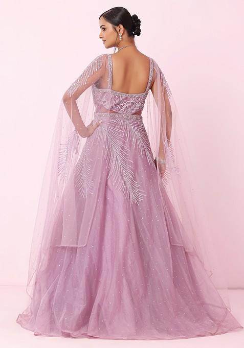 Idalia Gown #2301 Velvet Sequin Lavender