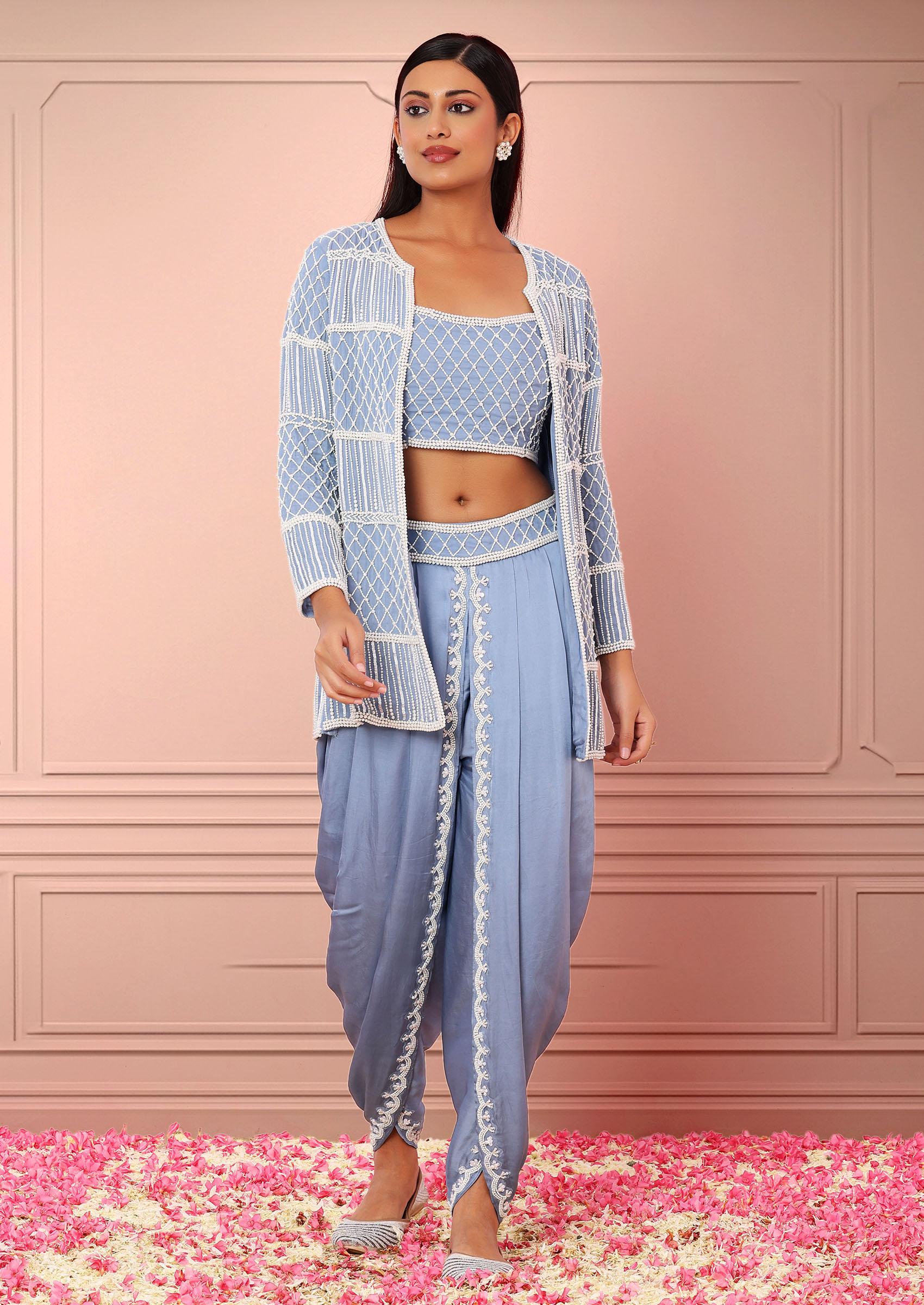 Shop Mint Linen Dhoti Pants for Women Online from India's Luxury Designers  2024