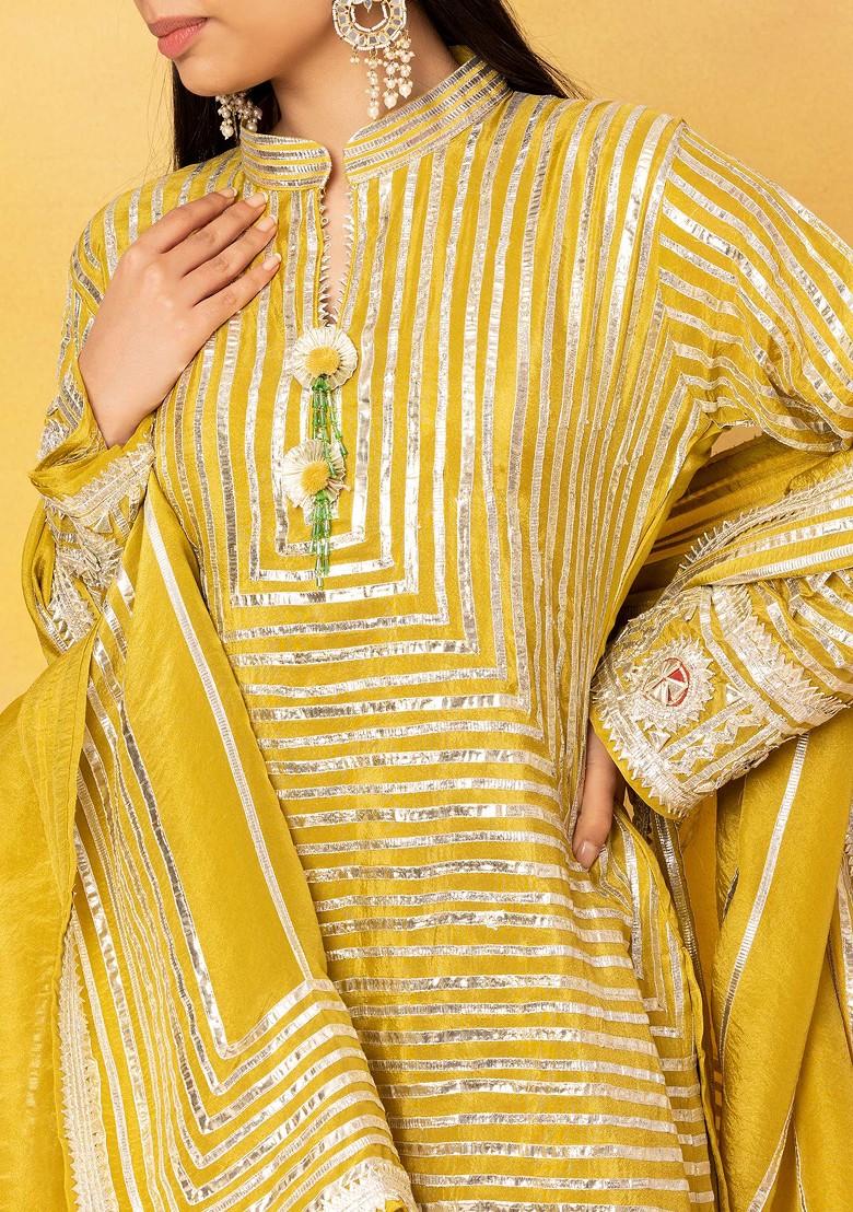 Green Embroidered Kurta Sharara Set with Dupatta main image 0