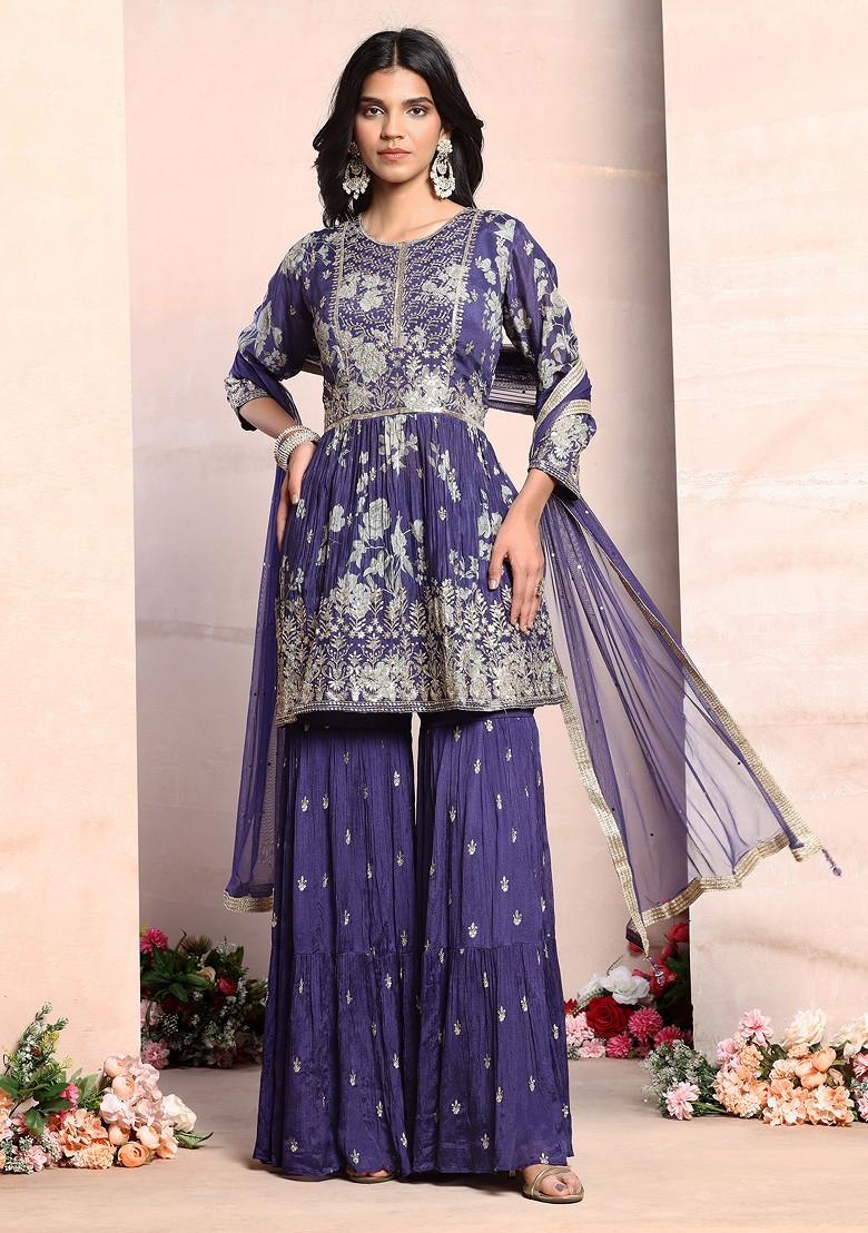 Made to Measure Neemzari Banarasi Kurta Sharara Set With Embroidered heavy dupatta main image 1