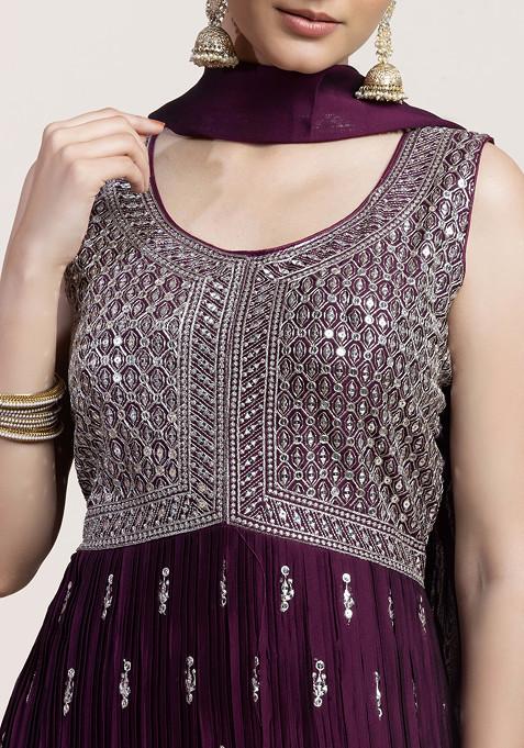 Summer Rose Symphony Anarkali Kurta Set With Dupatta