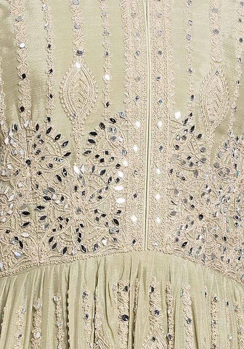 Pastel Green Sharara Set with Ombre Dupatta