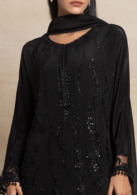 Chhaba 555 Printed Embellished Kurta Sharara Set with Sequinned Dupatta & Royal Digital Print