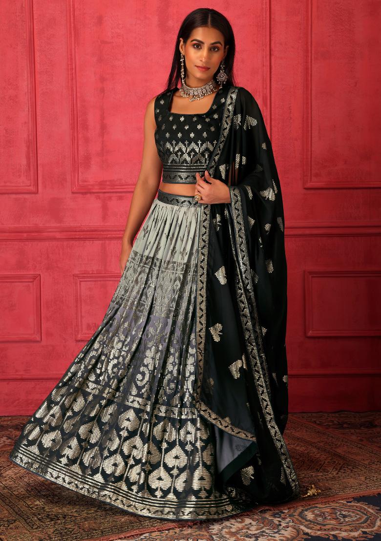 Black and Silver Lehenga Choli for Women Indian Wedding Wear Party Wear Lengha  Choli Designer Bridesmaids Lehengas Custom Made Indian Outfit - Etsy