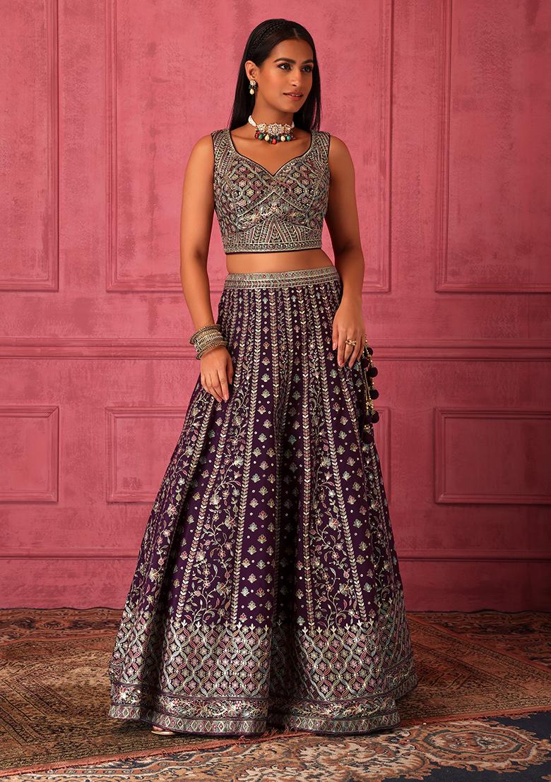 Pista Green Net Lehenga with Floral Embroidery and Dupatta along with Waist  Belt|Lehenga-Diademstore.com