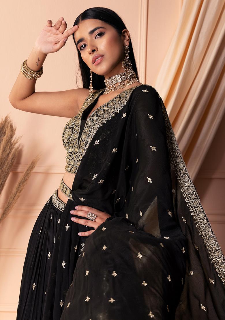 Elegant Black Sari