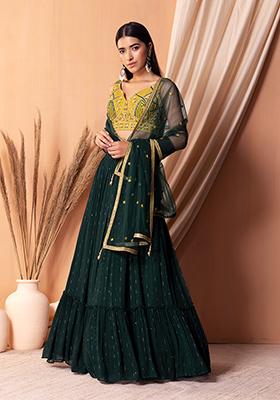 Wedding Wear Georgette Ladies Party Wear Ethnic Gown at Rs 1200 in Hyderabad