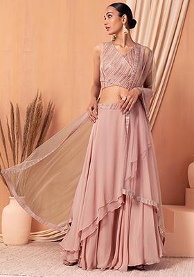 Designer Lehenga Choli With Attached Dupatta Embroidery Work –  theFabvilla.com
