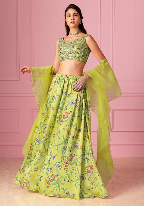 Yellow haldi wear lehenga choli in cotton silk - G3-WLC12638 | G3fashion.com