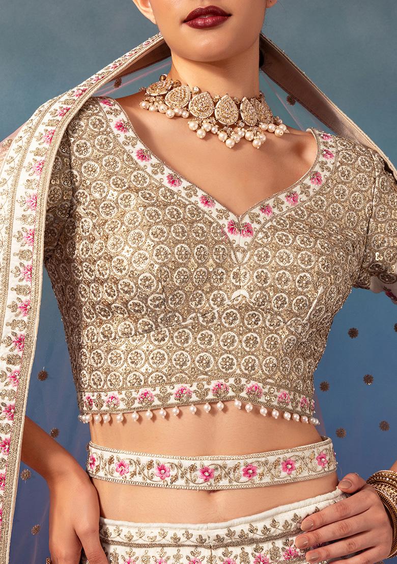 50 Latest Lehenga Blouse Designs to Try in (2022) - Tips and Beauty | Blouse  back neck designs, Embroidered blouse designs, Blouse neck designs