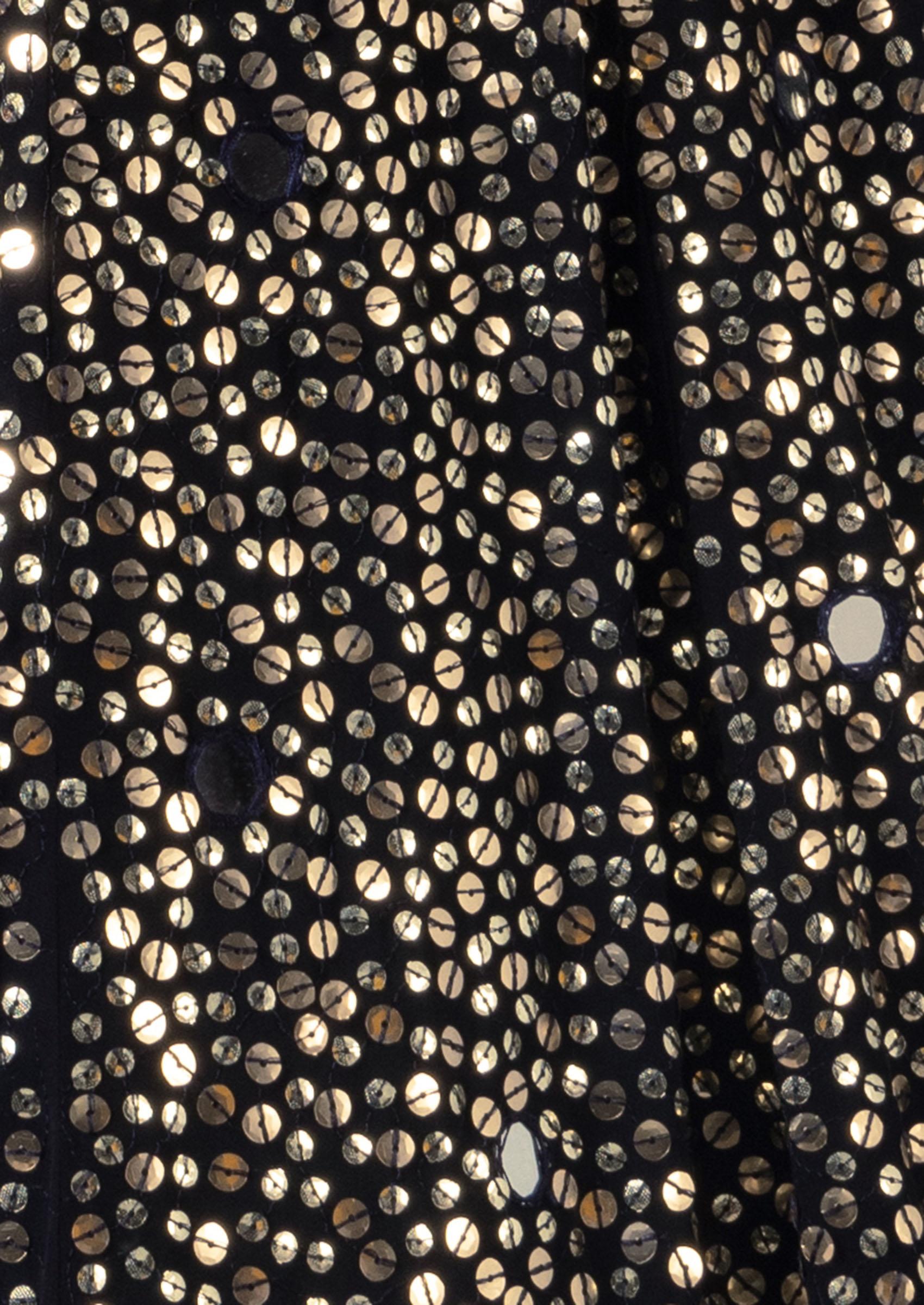 Black Sequin And Mirror Embroidered Lehenga Set With Sequin Blouse And Dupatta - Indya