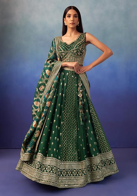 Sawan 2021: From Shraddha Kapoor To Madhuri Dixit, These Celebrity Approved Green  Lehenga Styles Are Perfect For Your Festive Look