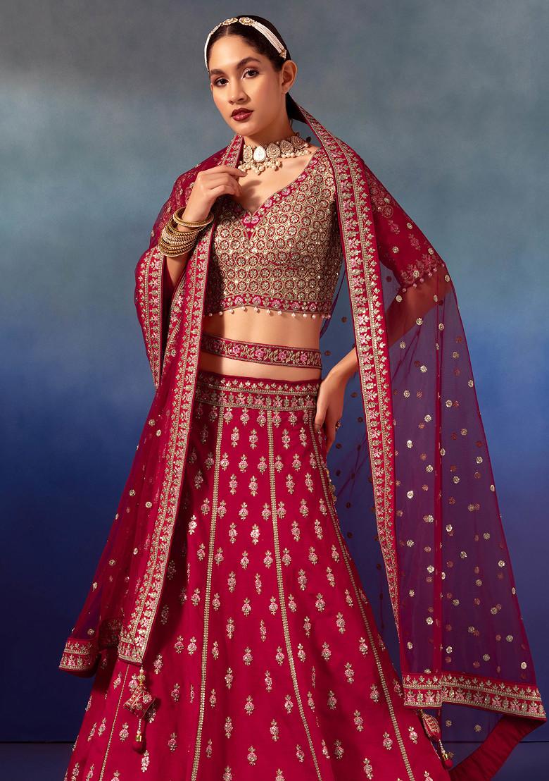 Maroon Bridal Lehenga Choli, Size: Free Size at Rs 10000 in Itarsi | ID:  2851510927412