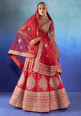 Brocade clearance bridal lehenga