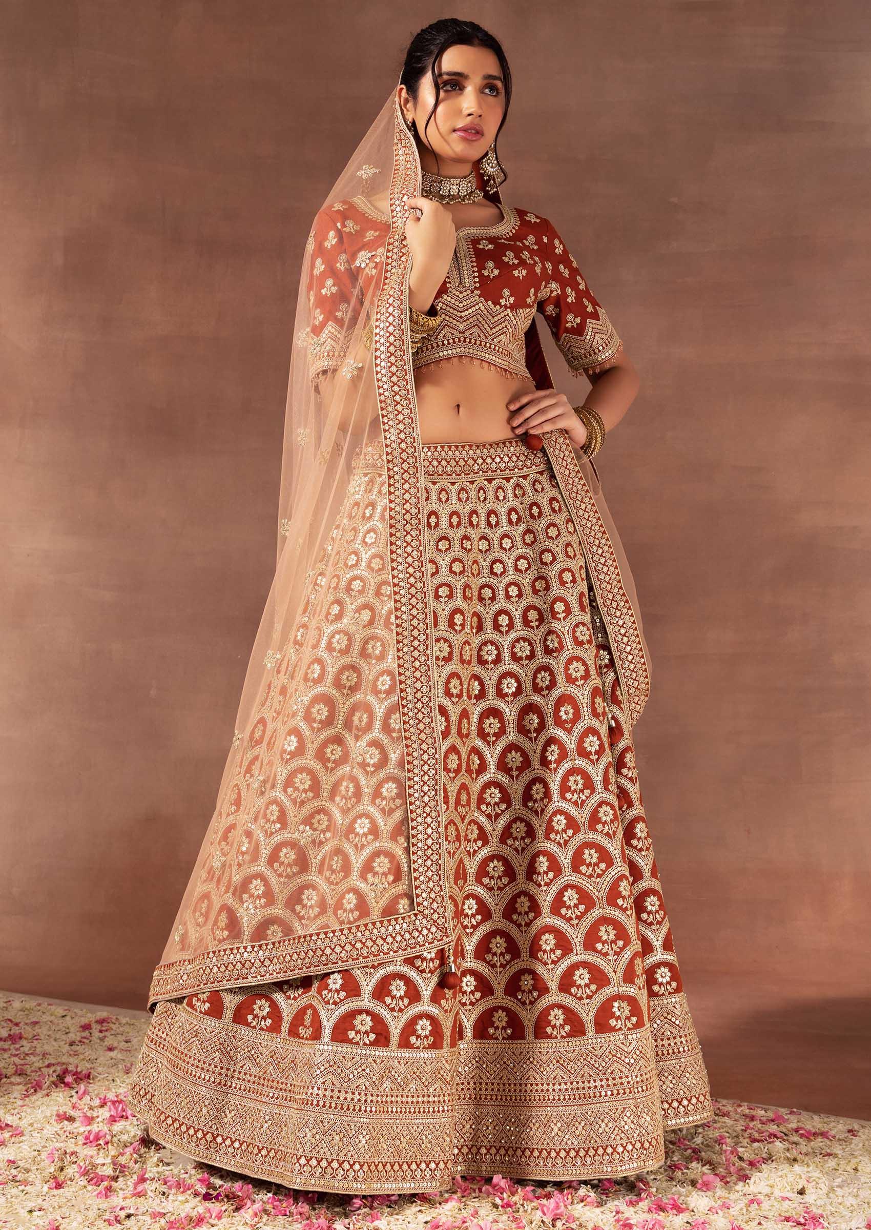 The Anant Rust Lehenga | Rust Lehenga Set | Archana Kochhar – B Anu Designs