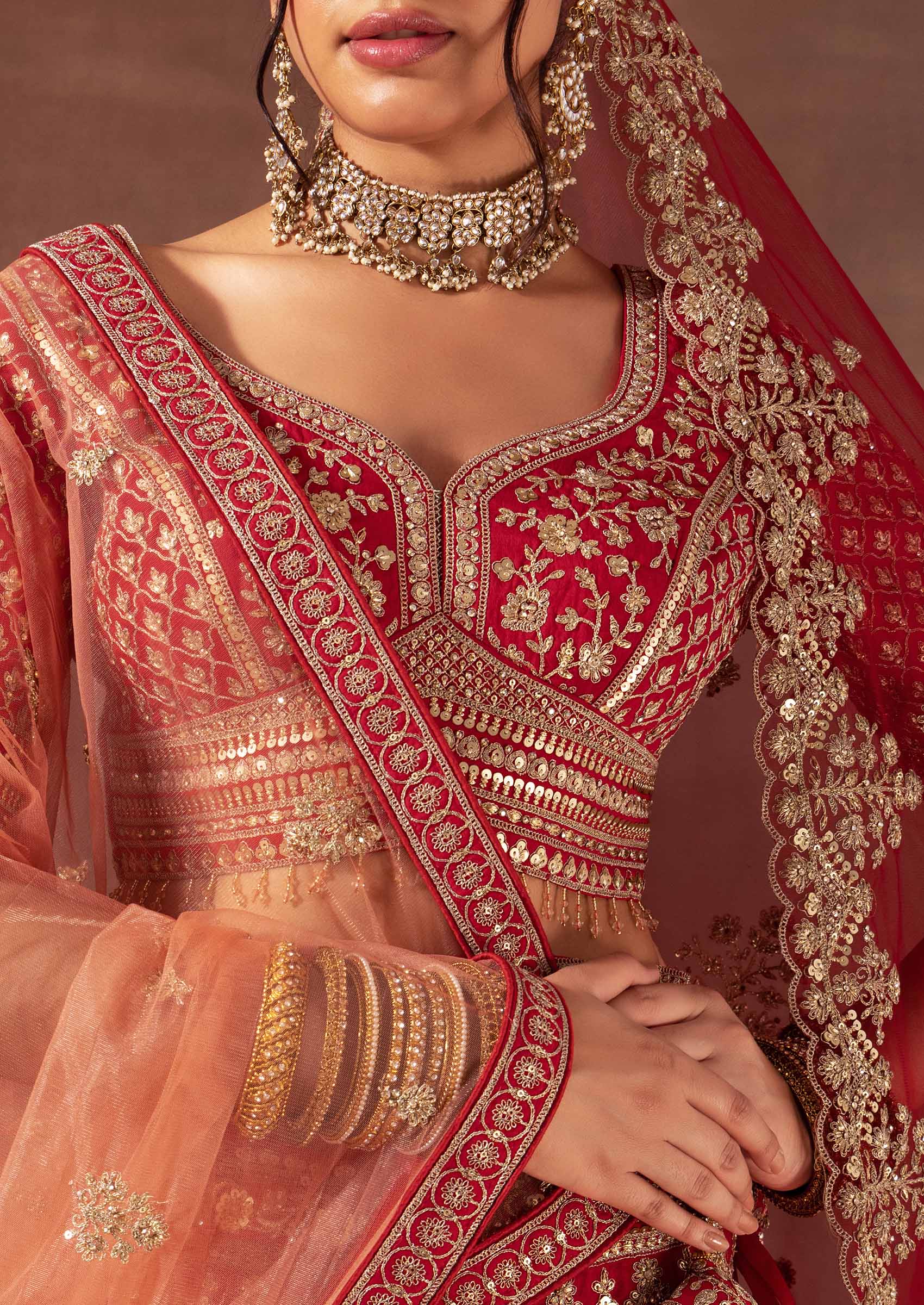 Buy Second Hand Heavy Bridal Lehenga for Wedding- Red | Fully Stitched Lehenga  Choli | Dry Cleaned Dress | Embroidery Lehanga | Ghagra Choli for Women at  Amazon.in