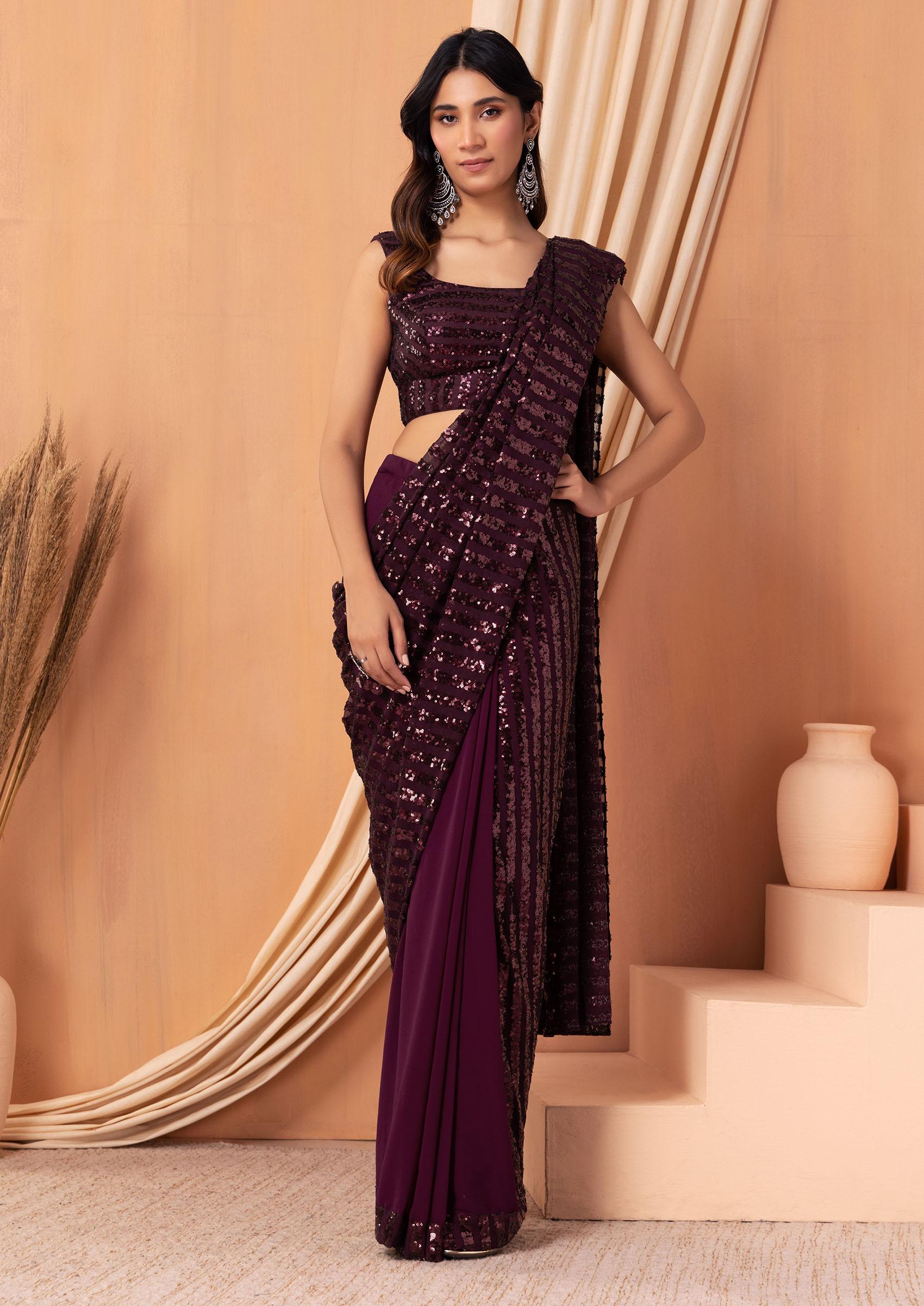 Bollywood style sequin saree - NAVYA Fashion Boutique