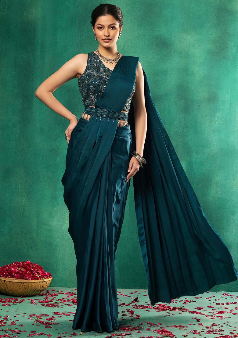 pr 1015953 readymade stitched saree design with price wholesale