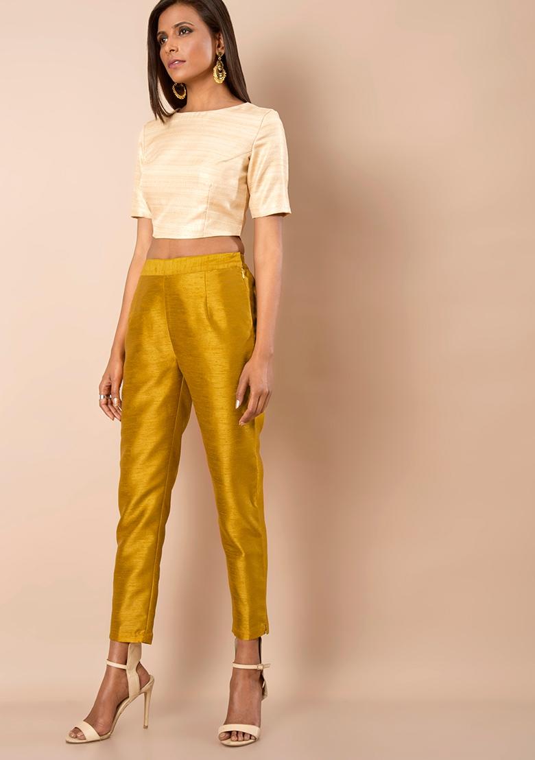 Electric Feathers Mustard Yellow Pants Selected by The Curatorial Dept. |  Free People